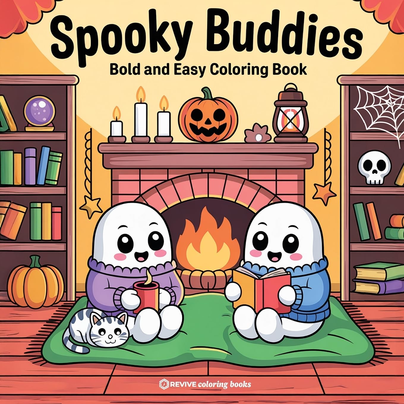 Bold & Easy Spooky Buddies Coloring Book: Fun and Festive Halloween Stress Relief Coloring (Bold & Easy Stress Relief Coloring Books)