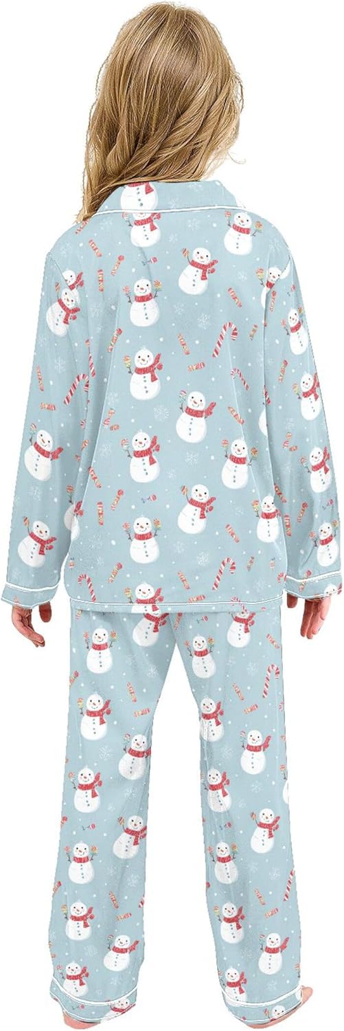 Silk Pajama Sets Long Sleeve Pajamas Soft Sleepwear 2 Piece Pjs Set