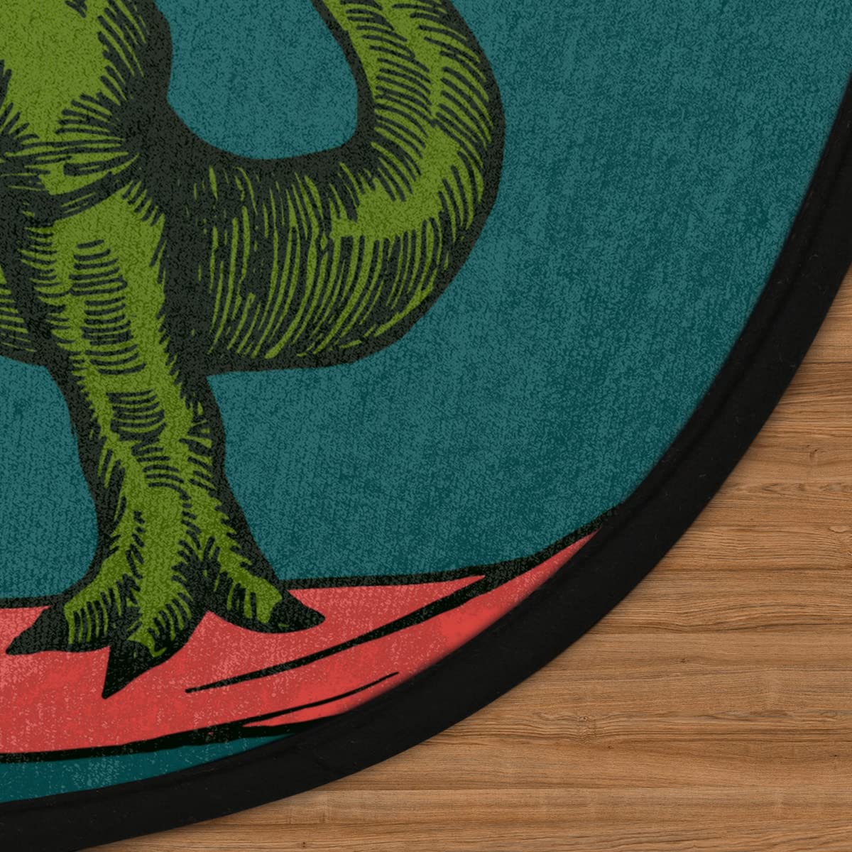 TropicalLife Dinozaury okrągły dywanik 160 cm urocze zwierzę koło dywaniki do pokoju domu wewnątrz antypoślizgowa podłoga wewnątrz duża mata dywan
