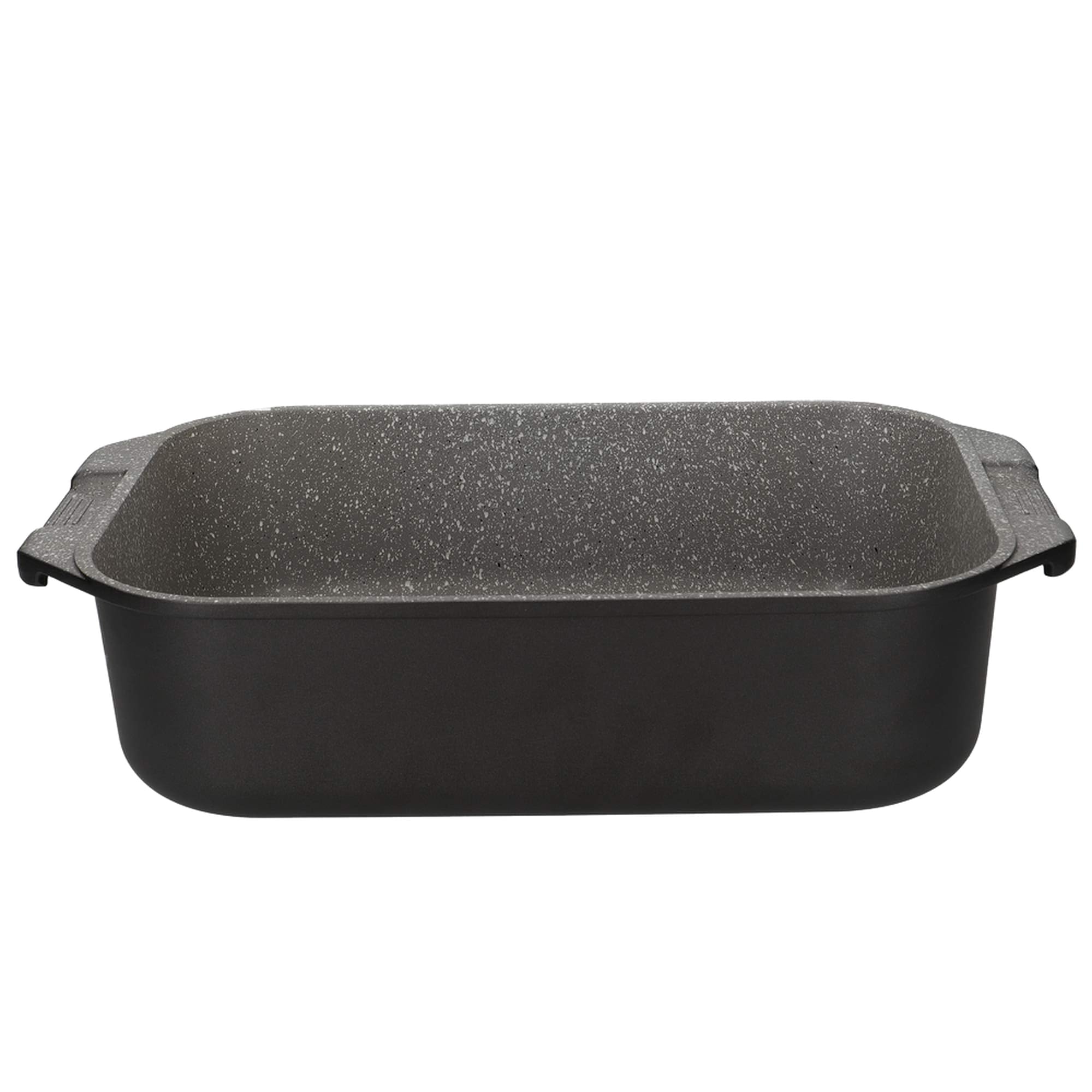 MasterClass Deep Cast Aluminium Roasting Tin, Lightweight Roasting Tray with Handles, Oven and Induction Safe, 41 x 26 cm, Black