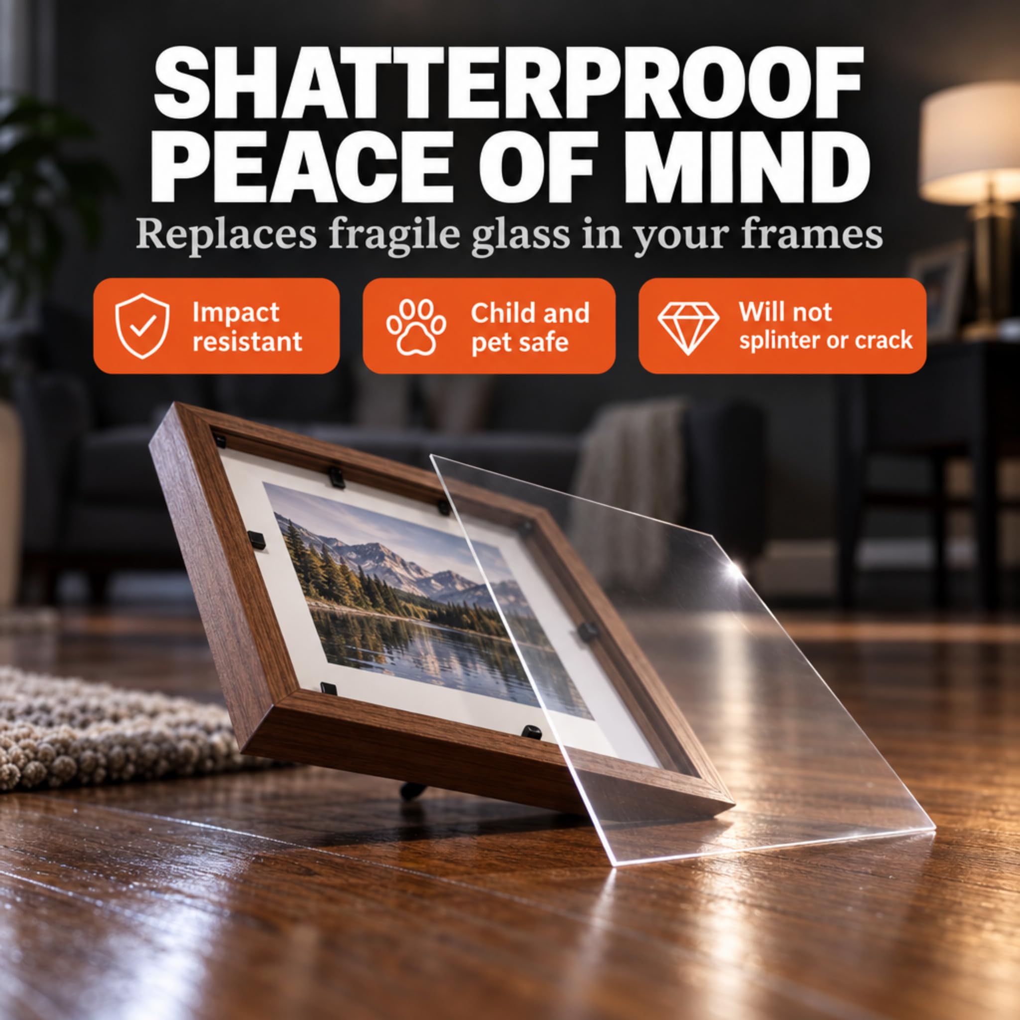 Performore Plexiglass Sheets - 20 Pack 4x6 Inch -2 Performore Plexiglass Sheets - 20 Pack 4x6 Inch -2