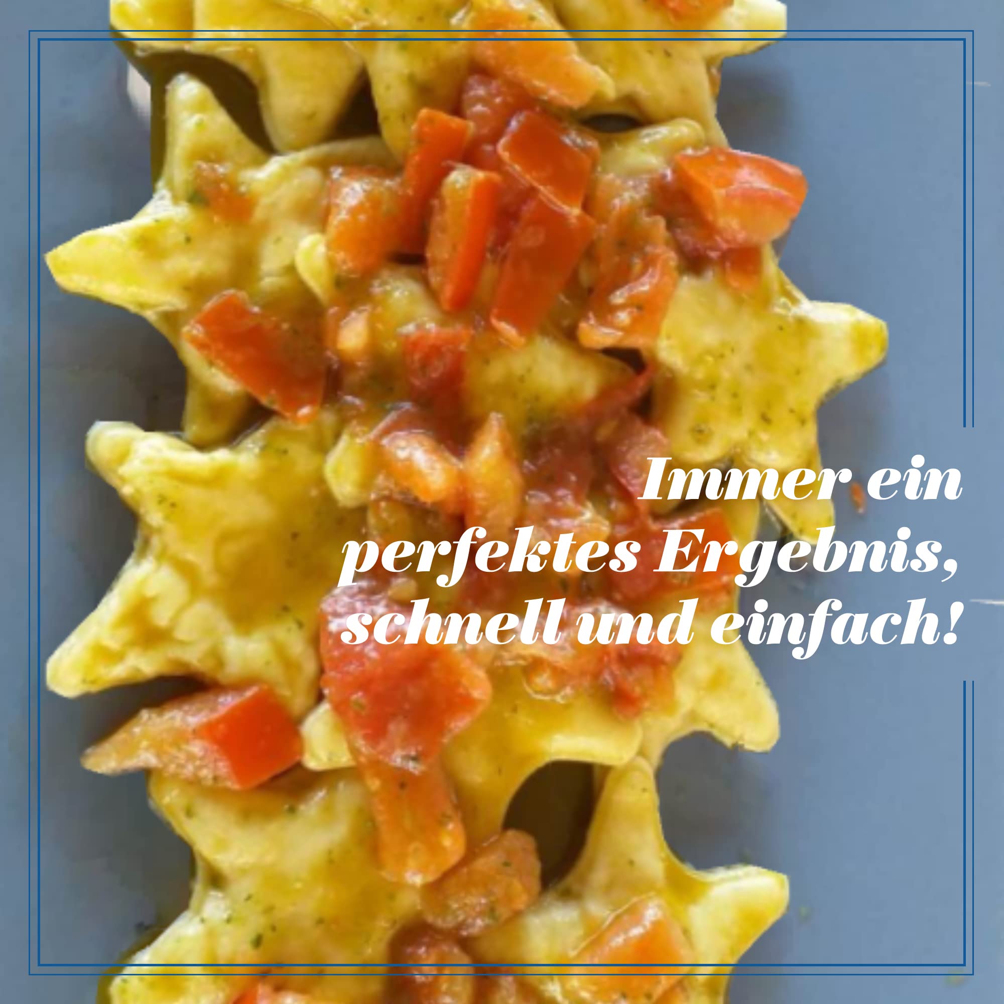 LA GONDOLA Professionelle Ravioli Stempel STELLA (Sternförmchen) aus Messing mit Naturholzgriff -Formen und Stanzer von den besten Restaurantküchen und Chefs benützt