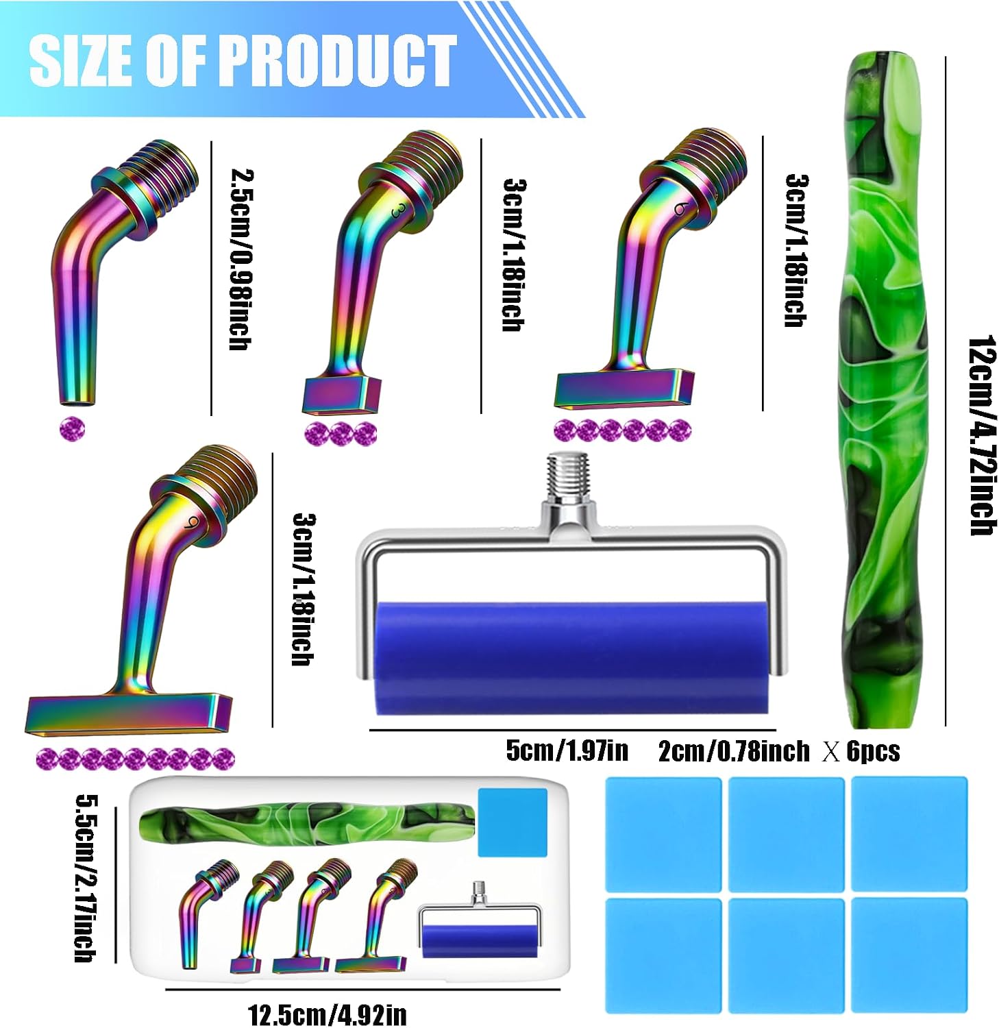 Diamond Art Pens Tool Diamond Painting Pen with 135° Ergonomic Screw Elbow Steel Metal Tip Nibs Roller Angled Placers Accessories Kits Drill Bead Dot Pens for Art Craft Nail Easy to Use image 3