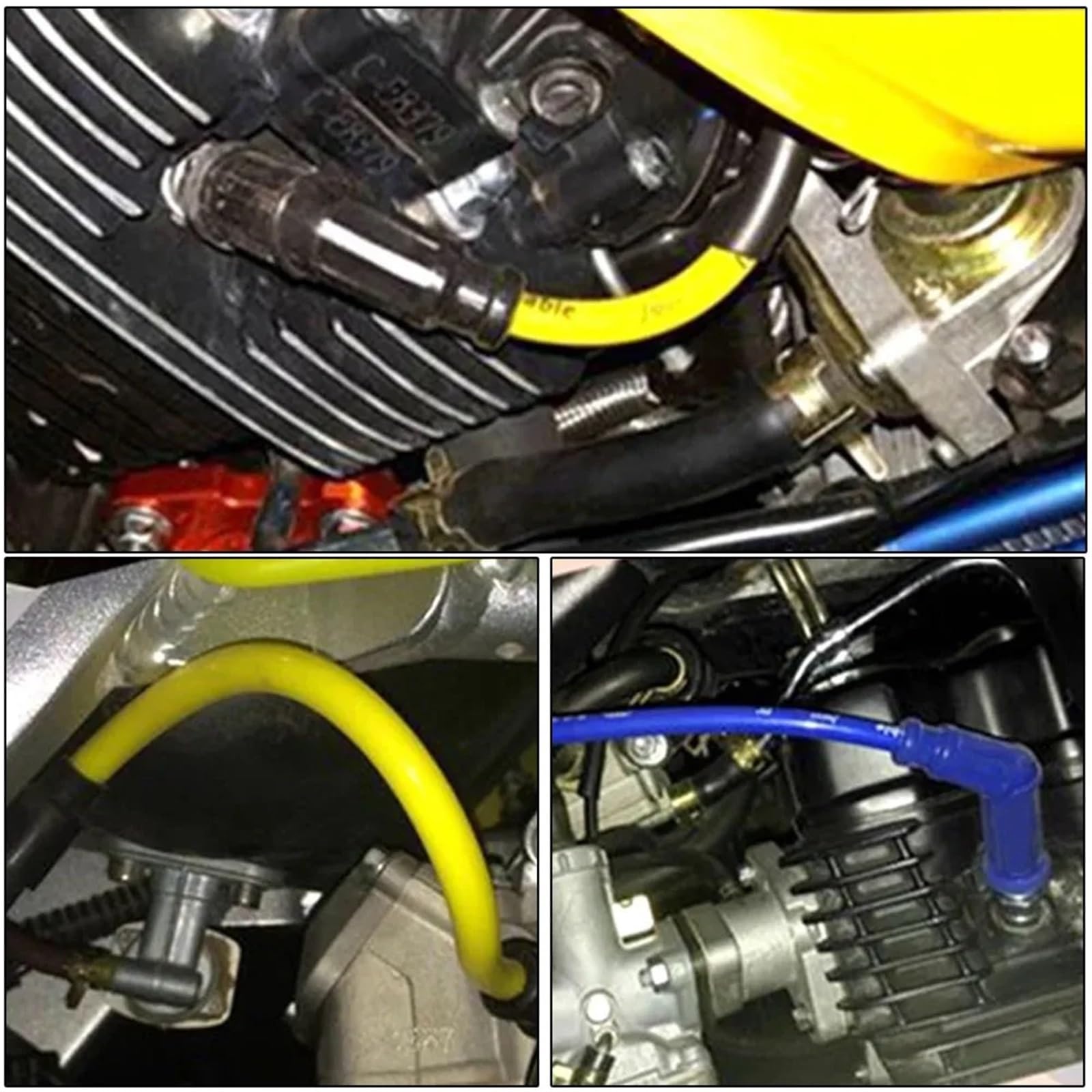 Lridium Cable Spark Plug Motocyklowa cewka zapłonowa uniwersalna do wyścigów motocyklowych Go Kart ATV Scooter Moto Cewka świeca zapłonowa cewka(120 angle Blue)