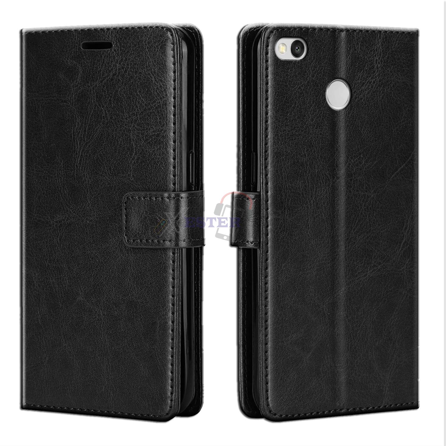 Xester Vintage Leather Flip Cover Case Compatible With Redmi 3s