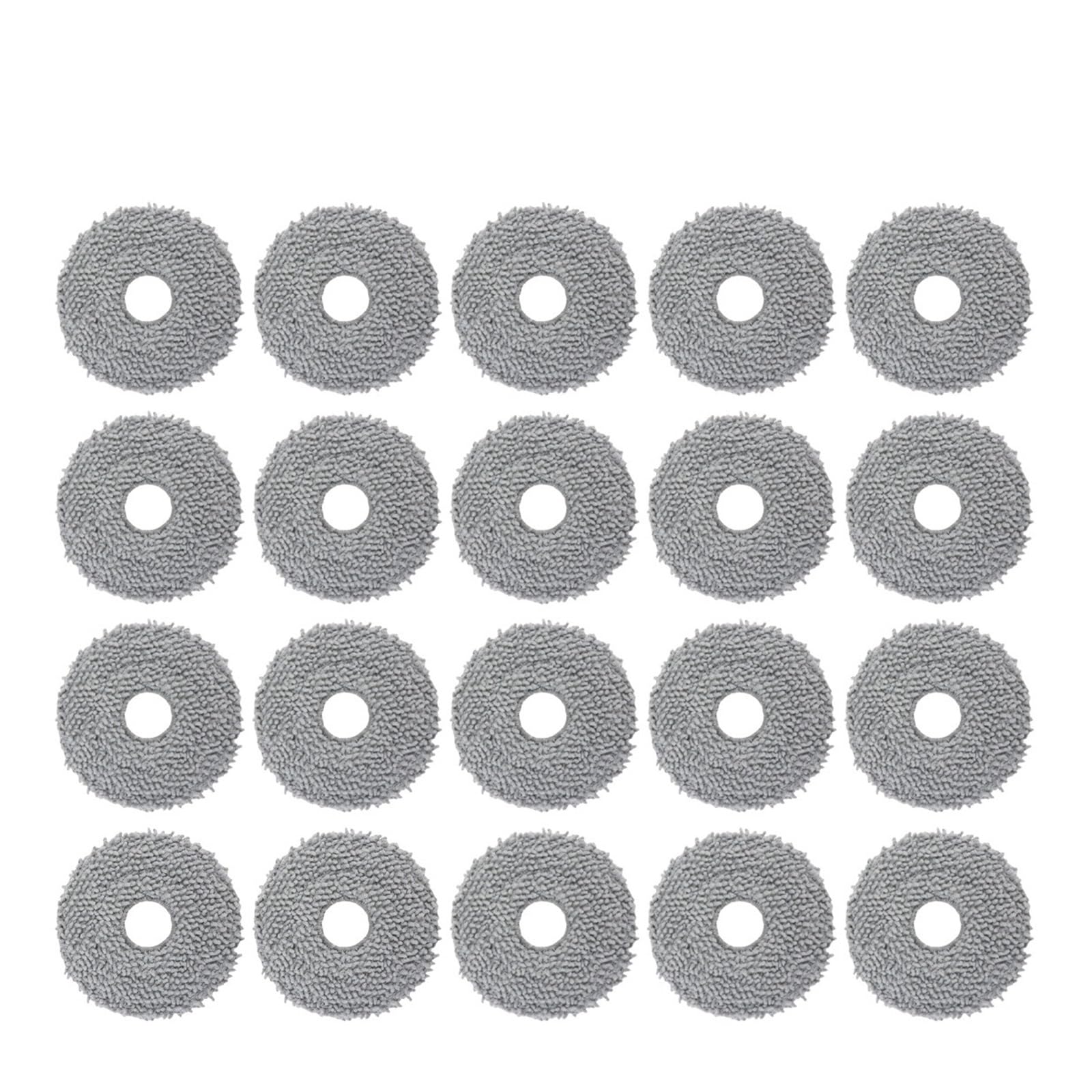 NUCBCULWP Mop Cloths ，Compatible For Roborock， Qrevo Master/Qrevo Slim / V20 / P10S Pro Robot Vacuum Cleaner Parts Rag Mop Pads Accessories(A-20PCS)