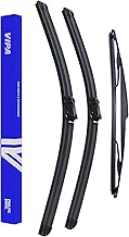 Vipa Car Parts Premium Wiper Blade Set | fits: PEUGEOT 208 Hatchback (Mar 2012 to Aug 2019) | All-Weather Performance | Durable, Streak-Free Windshield Wipers | Easy Installation