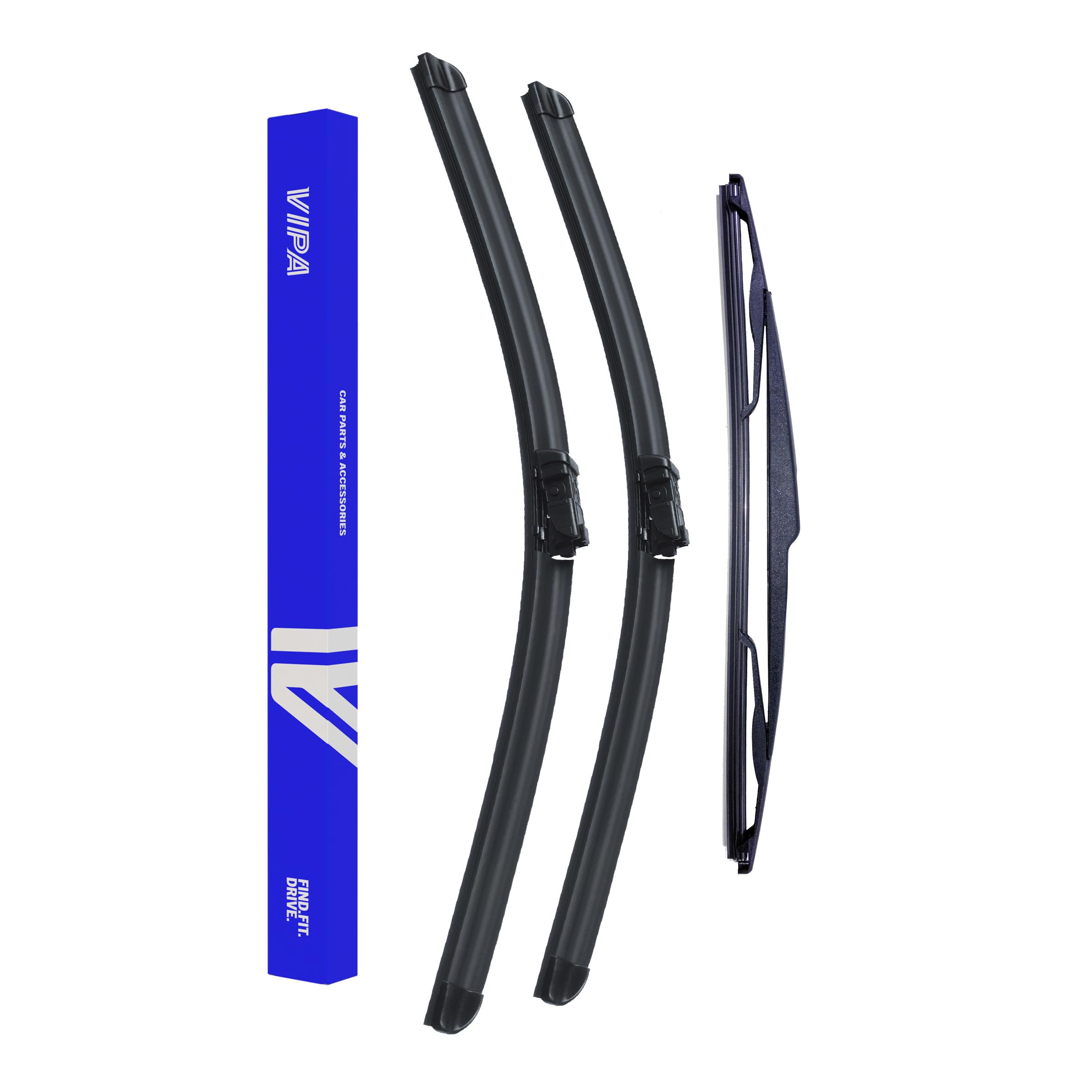 Vipa Car Parts Premium Wiper Blade Set | fits: ALFA ROMEO GIULIETTA Hatchback (Apr 2010 to Nov 2020) | All-Weather Performance | Durable, Streak-Free Windshield Wipers | Easy Installation