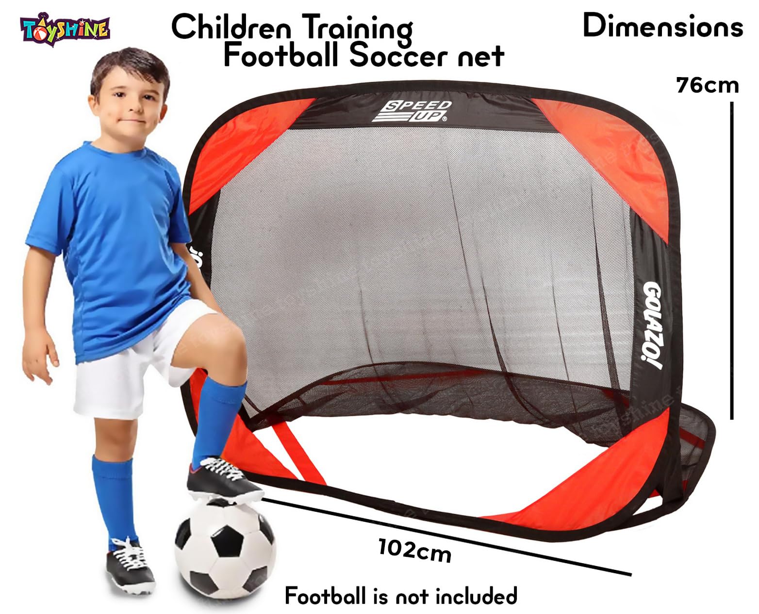 Toyshine Speed-up 102 cm x 76cm Children Training Portable Folding Football Soccer net for Indoor Outdoor Garden Ground Park Play 3