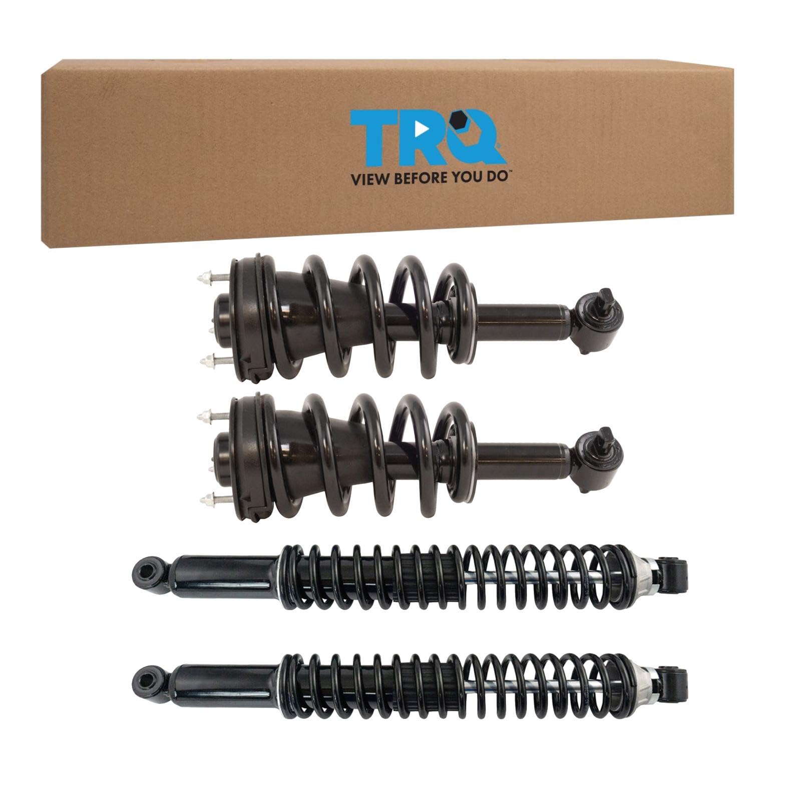 TRQ Front Complete Strut &amp; Rear Shock Kit For 07-13 Cadillac 07-14 Chevrolet GMC