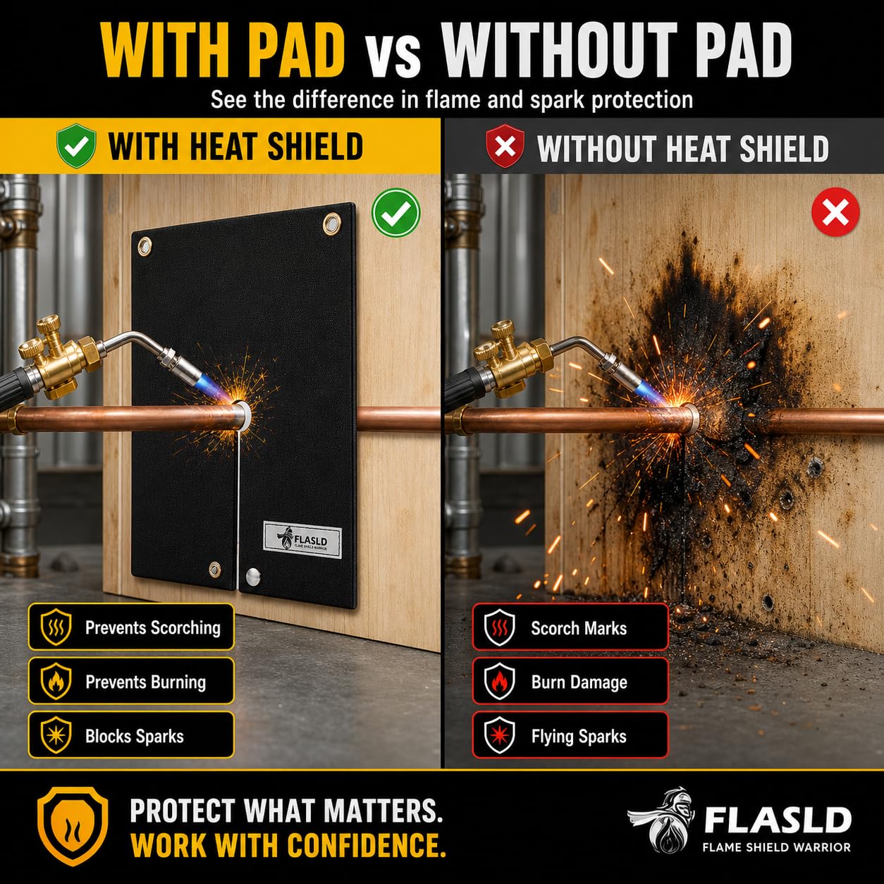 FLASLD Welding Blanket - Heat Shield for Soldering -6