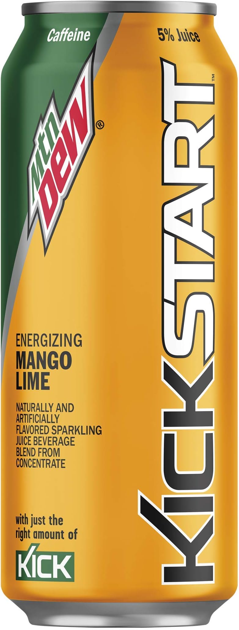 Mountain Dew Kickstart, Mango Lime, 116 Fl Oz (Pack of 12)