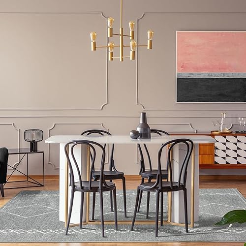 Miniatura 8 de LUXE WEAVERS Daphnes 2735 - Alfombra geométrica marroquí bohemia gris de 8 x 10 pies