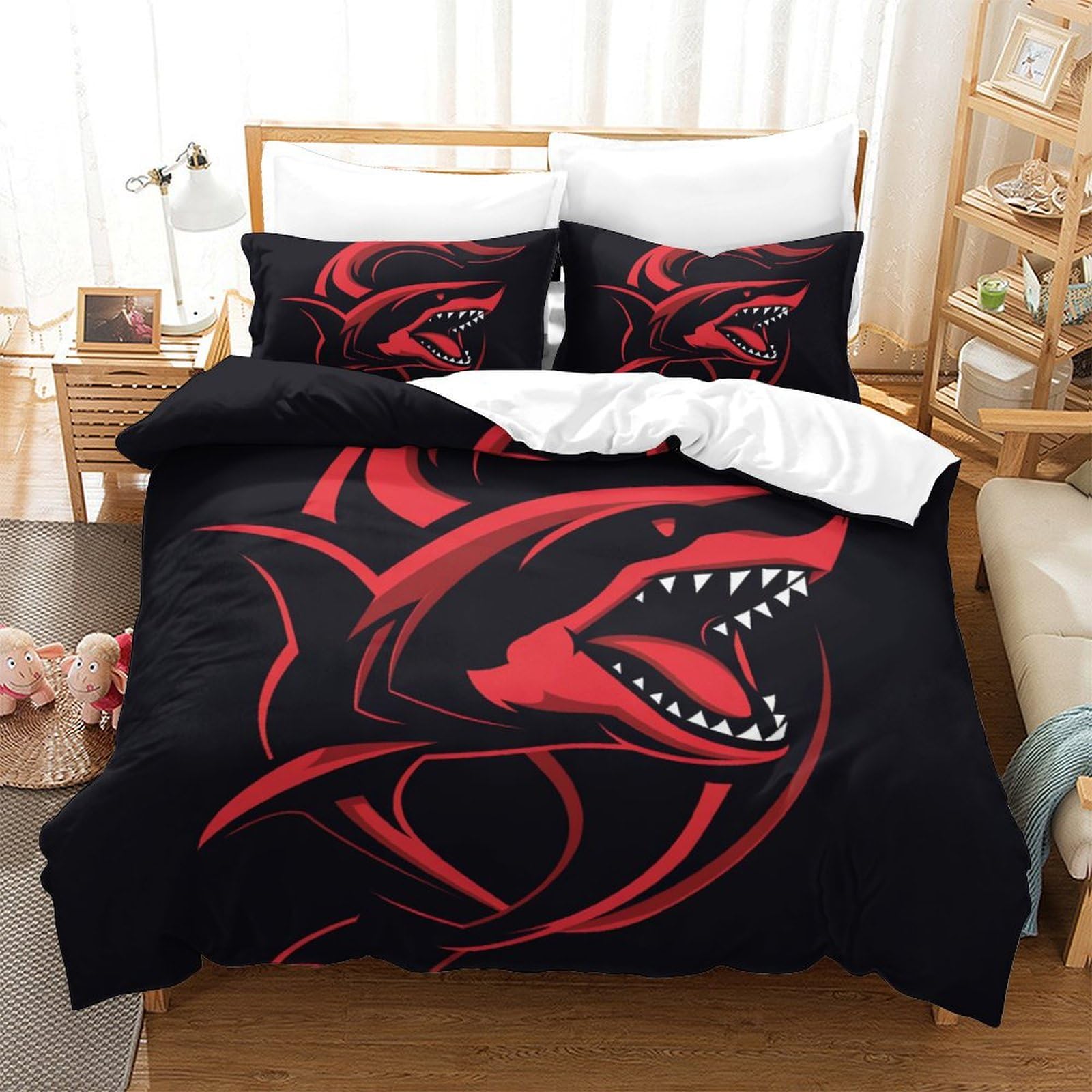 Housse de couette requin 3D pour relooker la chambre des enfants et ados avec style