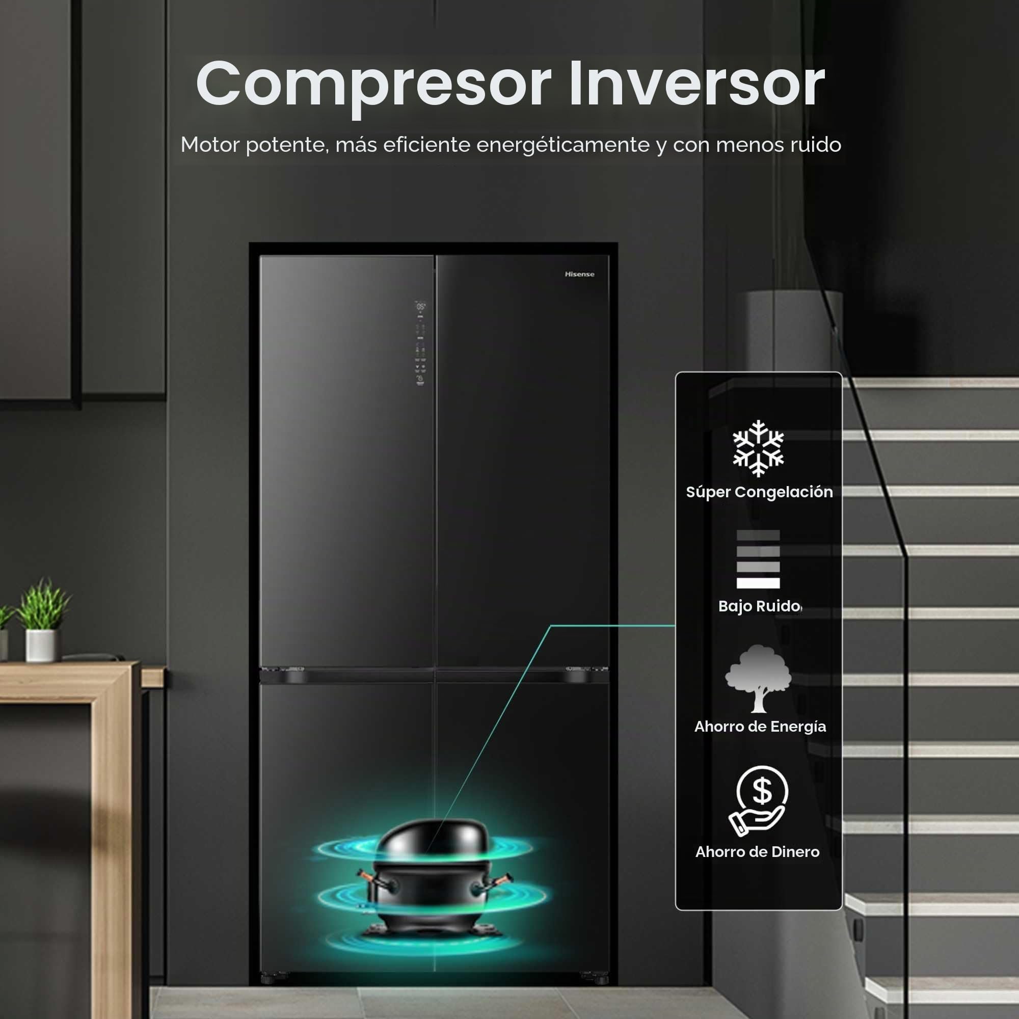 RQ768N4GBE FRIGO MULTI4P 486LT H190 L91 NF E VETRONERO KITCH
