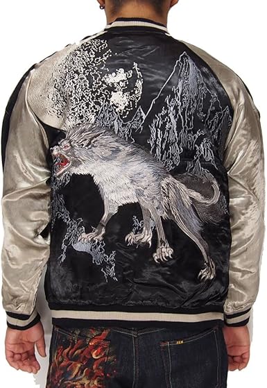 スカジャンサトリ狼XL