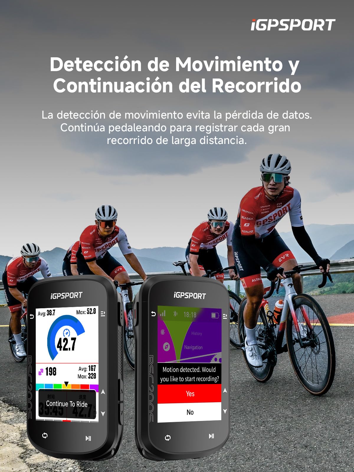 iGPSPORT BSC200S GPS Ciclocomputador, Navegación, Monitorización de Movimiento, Reanudación de Ruta, Impermeable IPX7