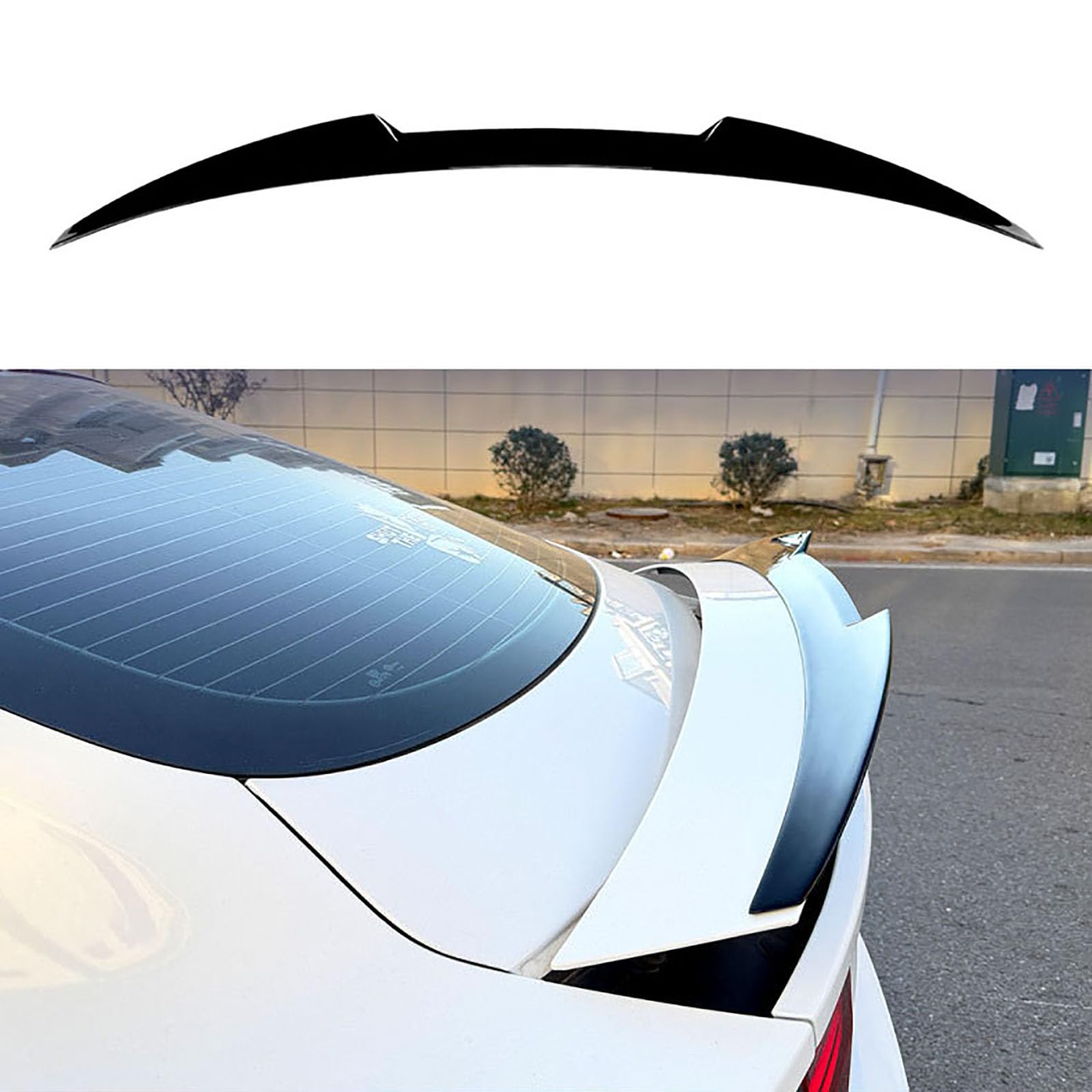 YPFYBHD Compatible with Audi A7 S7 C7 2011-2017 M4 Style, Car Rear Roof Trunk Spoiler Wing Air Deflector Tuning Exterior Accessories,glossy black