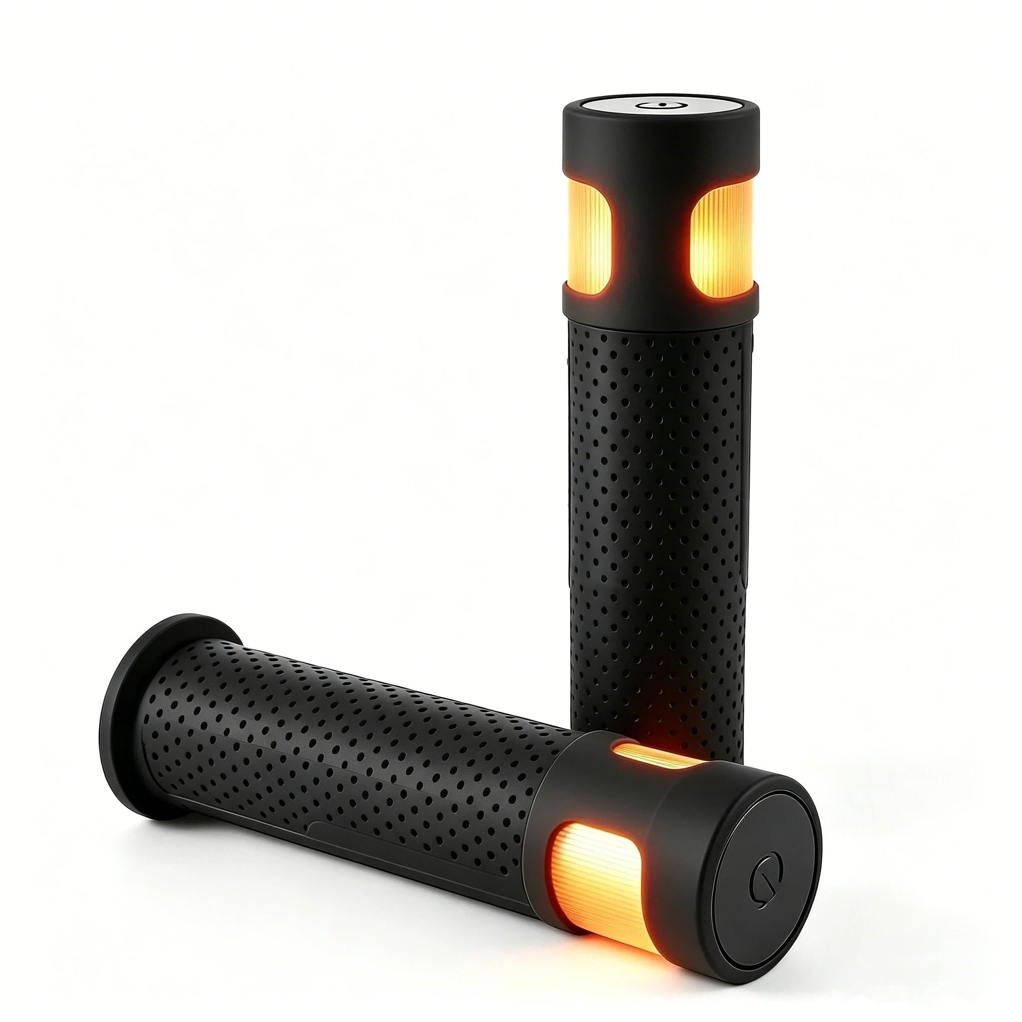 Fahrrad Lenkerlicht, Wiederaufladbares LED Licht für E-Bike & E-Scooter, Mehrfarbig Lenkerleuchte mit Mehreren Lichtmodi, USB-C Aufladbar, Passend für 22 mm Lenkergriff
