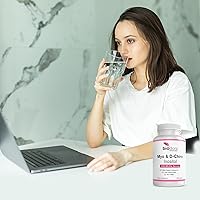 Vista 5 de Myo& D-Chiro - Suplemento de inositol, con folato y vitamina D, proporción 40 a 1, incluye DHEA, ayuda en el equilibrio hormonal, función ovárica