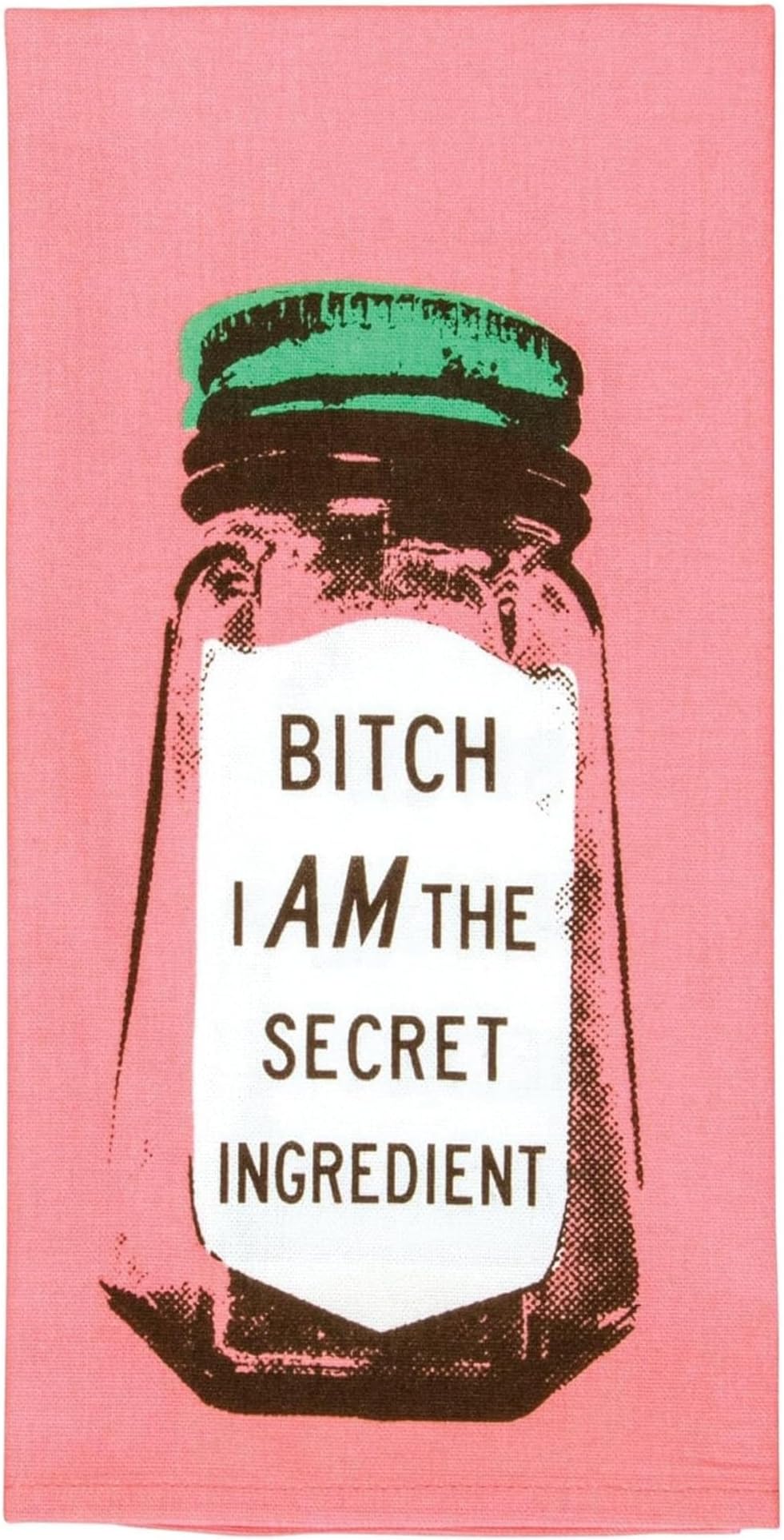 B-h I Am The Secret Ingredient Dish Towel - Funny Kitchen Towels, 100% Cotton, Durable, Soft & Super Absorbent, Machine Washable, Screen-Printed, Vibrant Colors, Gift Ideas, Size 28" x 21"