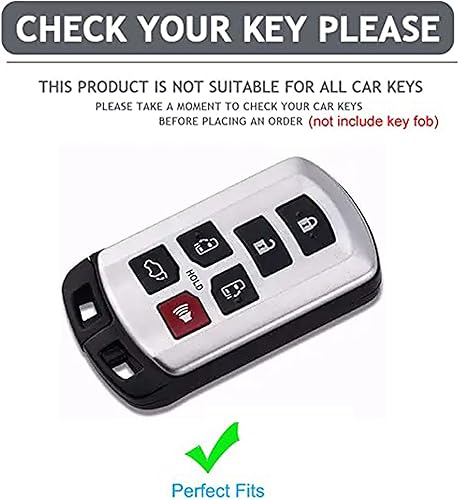 Miniatura 2 de Funda de TPU para llavero Toyota con llavero compatible con Toyota Sienna 2011-2020 remoto Smart Key Fob Shell (para Toyota A)