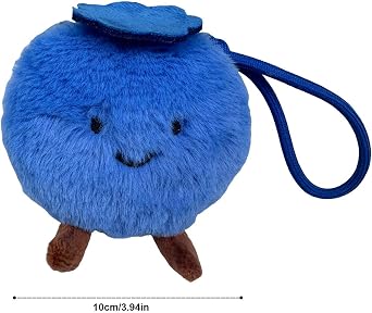 Plush Keychain Blueberry Soft Stuffed Bag Pendant