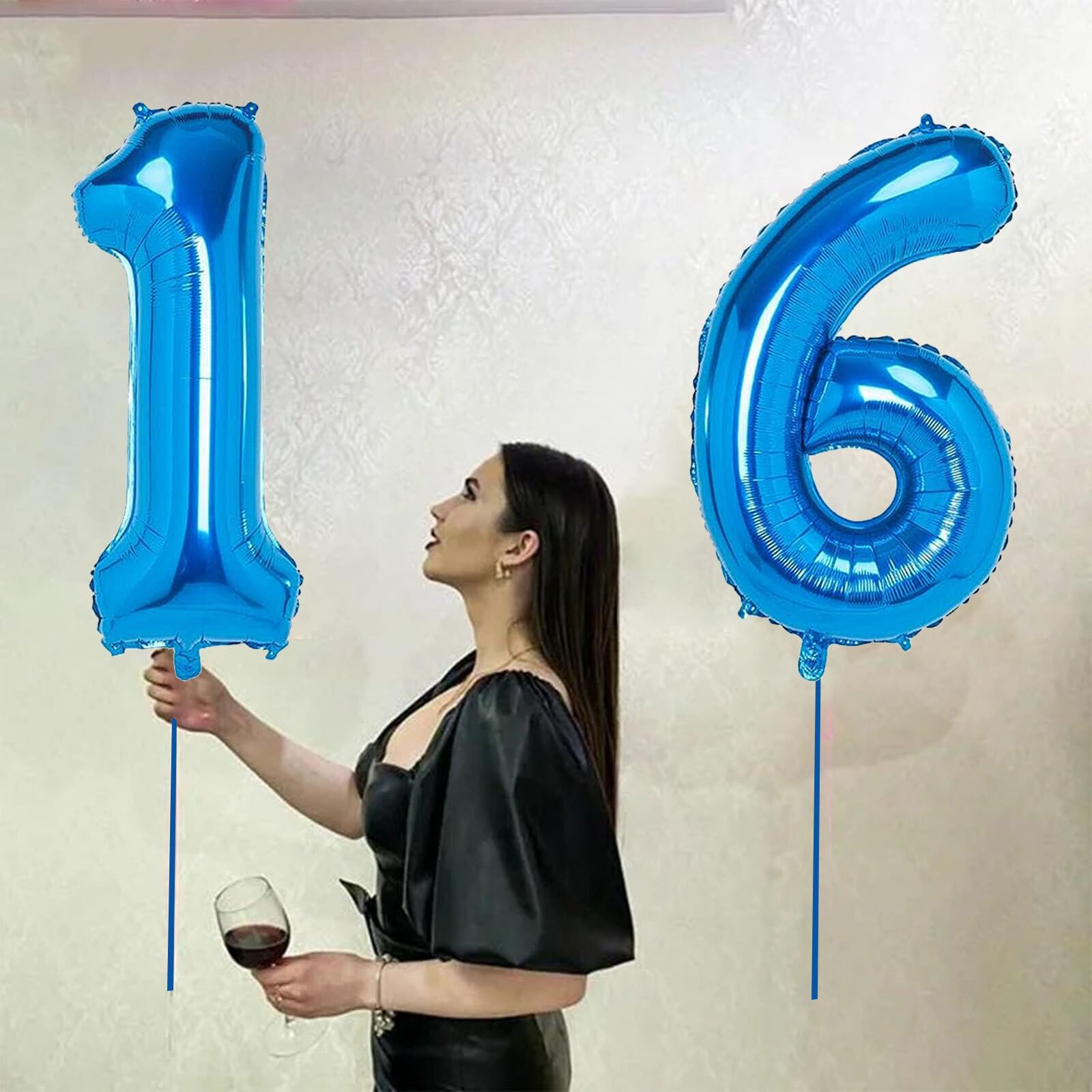 7Pcs 16inch Sweet 16 Foil Balloons Happy Birthday Party...