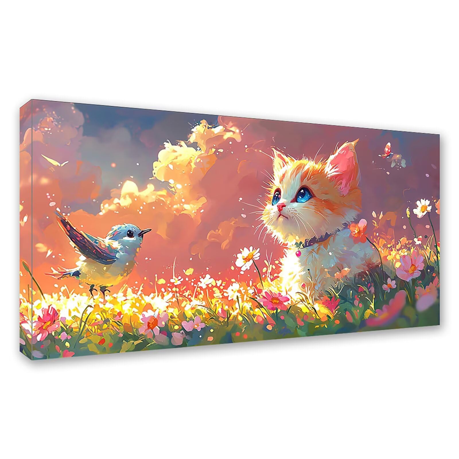 Diamond Painting Grande 180x90cm Gato Diamond Painting Adultos, DIY Animal Pintura de Diamante Manualidades Adultos, 5D Cuadrado Rhinestone Bordado Punto de Cruz para Home Decoration Regalo 0J-173
