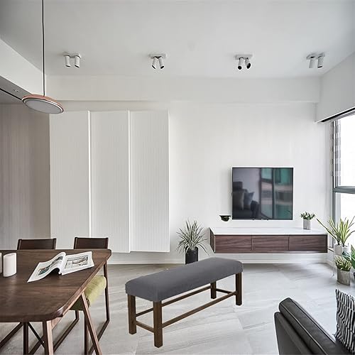 Miniatura 3 de Fundas rectangulares elásticas para banco y sillas de comedor, tela jacquard suave, extraíble y lavable, protector de asiento antipolvo para sala de