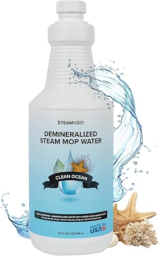 Miniatura 7 de Steam and Go Agua desmineralizada, aroma limpio del océano, solución de limpieza para trapeador de vapor, solución limpiadora de pisos y más,