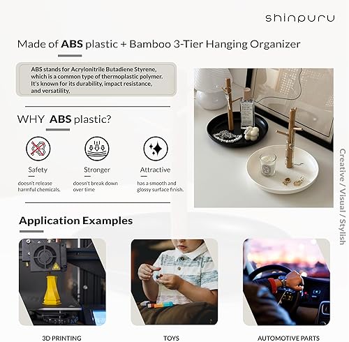 Miniatura 3 de Shinpuru Key Tray & Key Bowl, Jewelry Tray with Wood 3-Tier Hanging Organizer - Multi-Functional Entryway Tray, Perfect for Key Bowl, Ring Holder