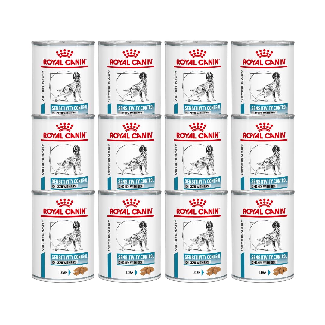 ROYAL CANIN Veterinary Sensitivity Control Mousse | Pack of 12 | 12 x 410 g | Complete Diet Food for Dogs | To Support Digestion and Food Allergies