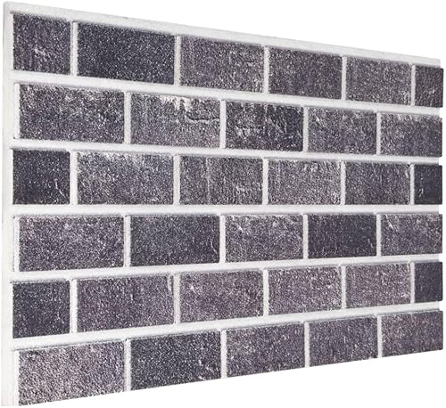 Miniatura 4 de vidaXL Paneles de Pared 3D Negro y Gris Ladrillo Diseño 10pieza(s) EPS
