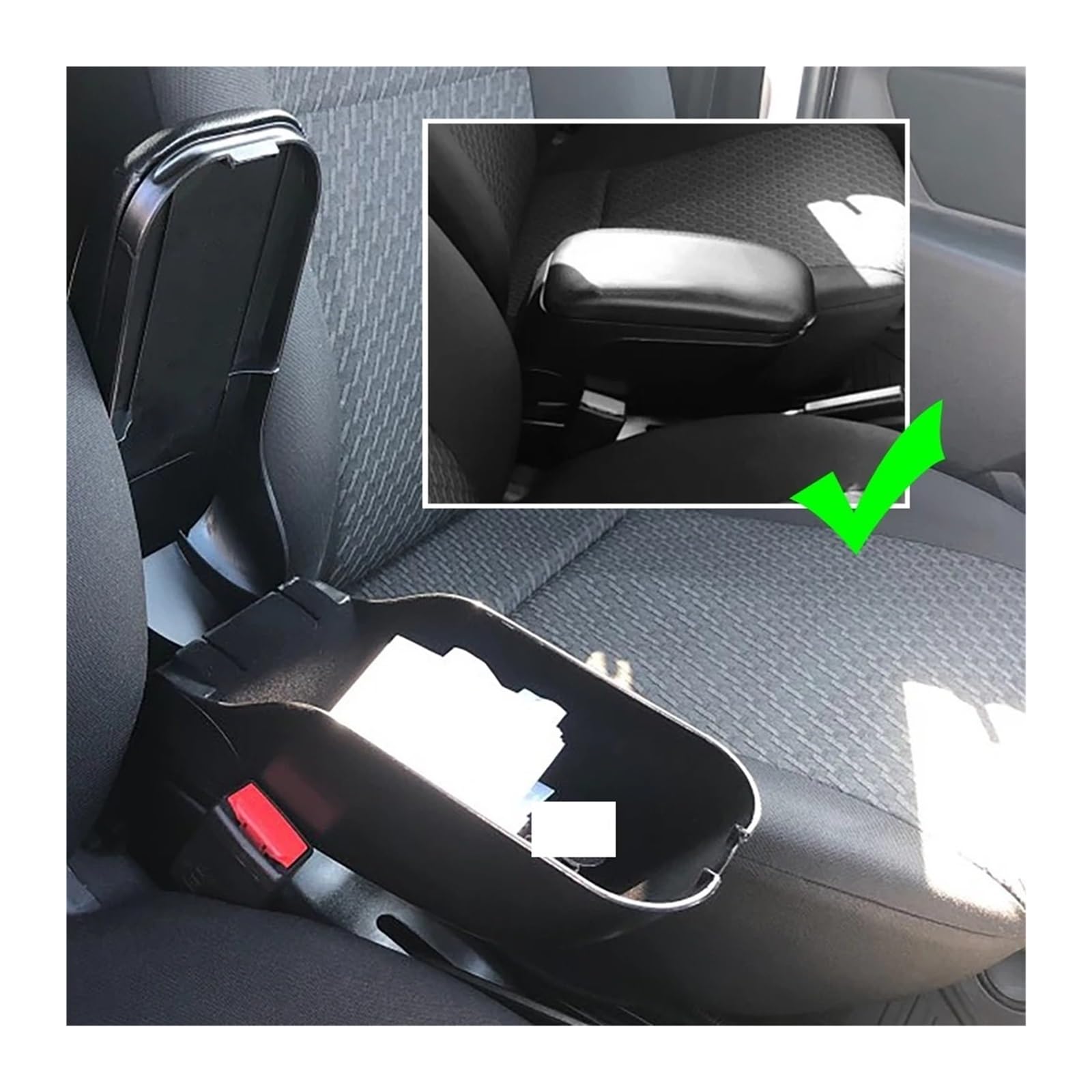 Box Bracciolo Console Centrale Per Dacia Per Duster I 2010-2015 Bracciolo In Scatola Nera Contenuto Console Pelle Morbida Bracciolos centrales auto