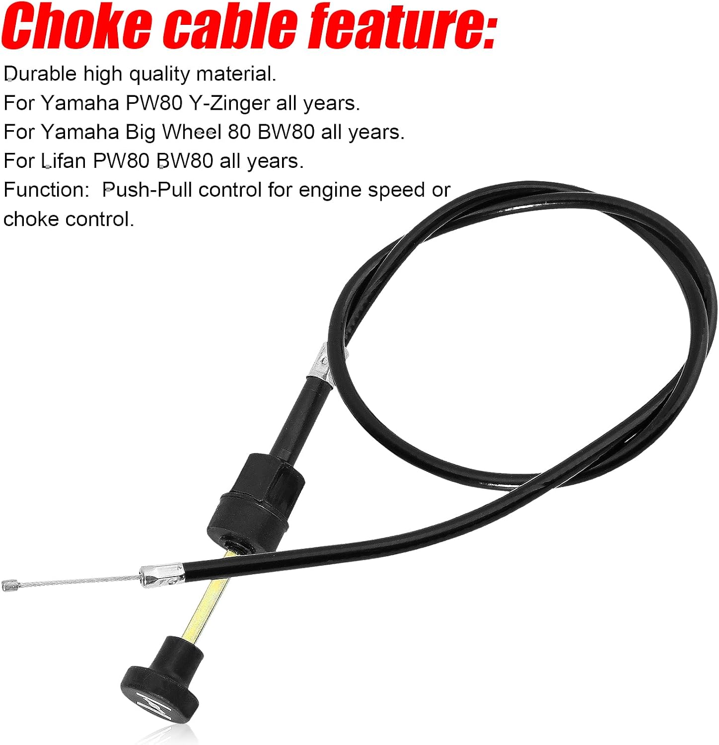 PW80 Throttle Cable Pull Choke Cable for Yamaha PW80 BW80 Y-Zinger Dirt Bike Motorcycle PW BW 80 Peewee