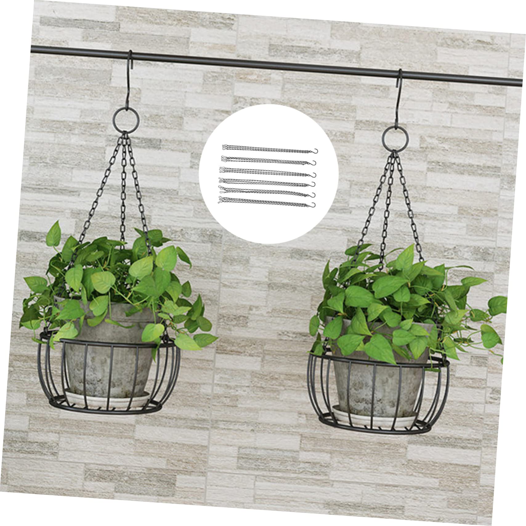 Levemolo 6pcs Heavy Duty Hanging Basket Chains for Flowerpots & Birdcages Multi Purpose Hanging Planter Chains for Indoor & Outdoor Use Durable Hanging Chains for Garden Decor