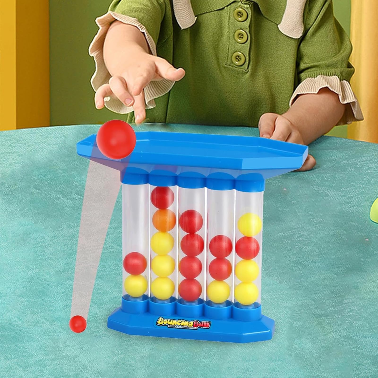 Yhjxly Bouncing Ball Table Game, 4 Shots Desktop Bouncing Toy - Image 4