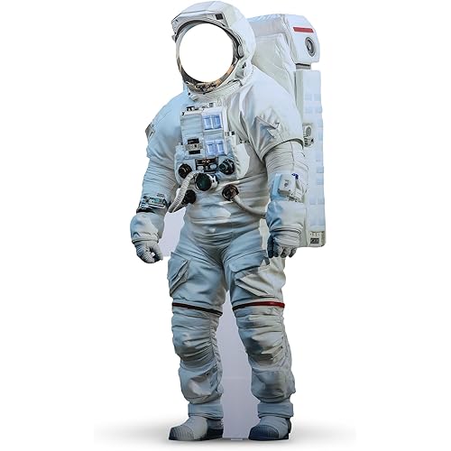 Amyhill 6 ft Astronaut Cardboard Cutout Stand-up Life Size Space Astronaut Theme Party Decoration Backdrop Photo Prop Stand up for Space Theme Birthday Baby Shower Party Supplies