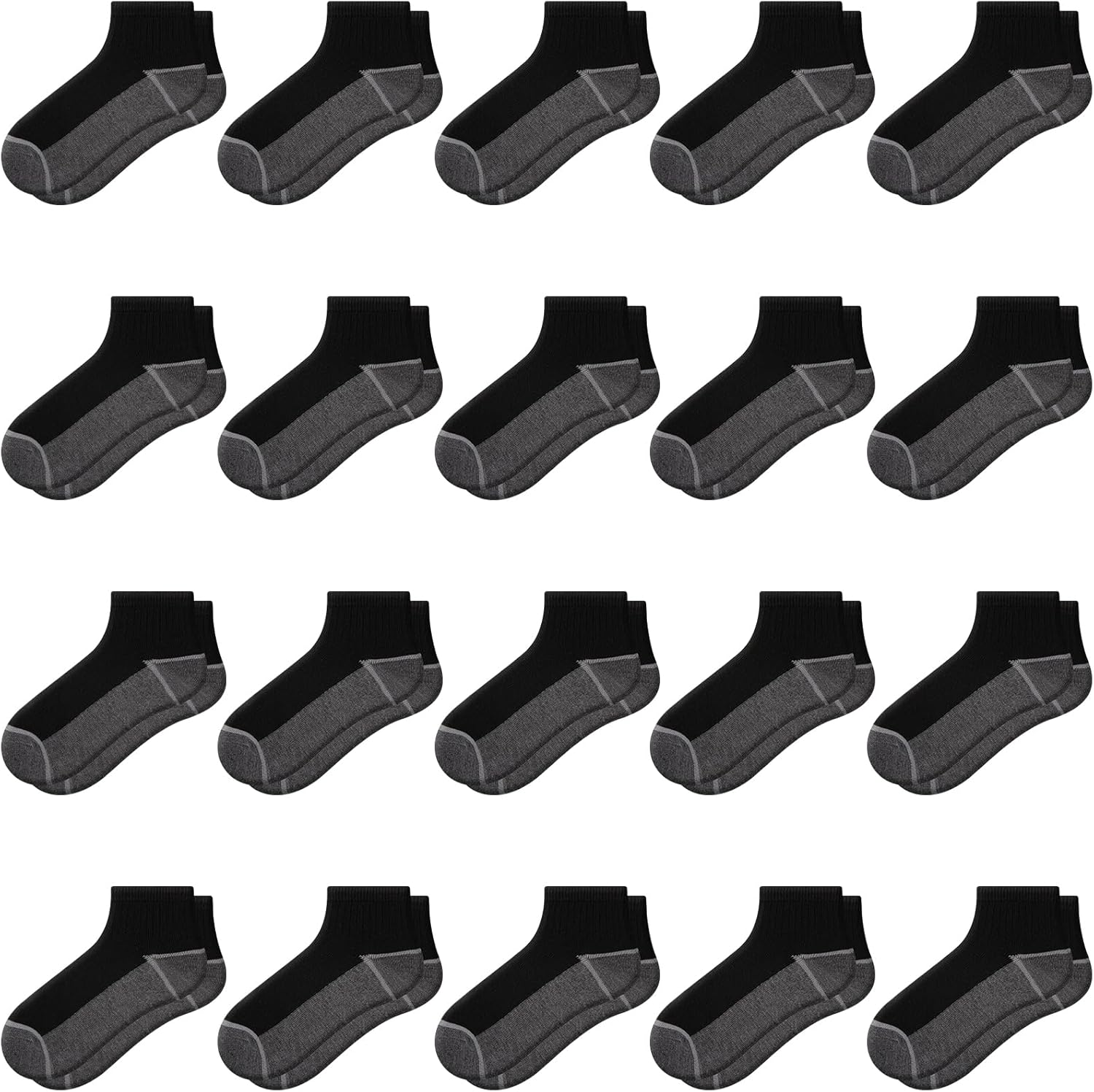 20 Pairs Boys Ankle Socks-Little Boys Socks 4-6/8-10/10-12 Years Old-Thin Breathable Athletic Kid Sock Bulk Pack - Image 8