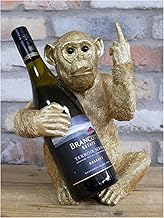 Resin Gold Up Yours Monkey Wine Holder Rude Novelty Single bottle Storage Shelf Sitter Cheeky Ornament