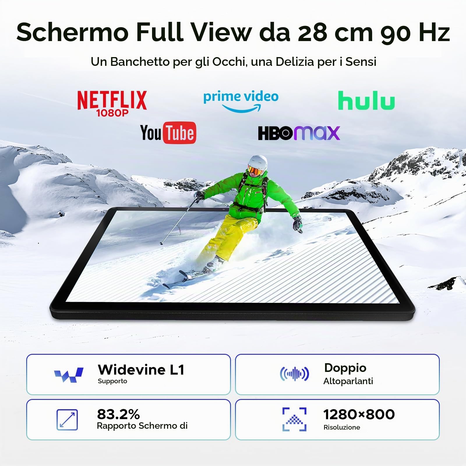 P11 Tablet 11 Pollici con 48 GB RAM + 128 GB ROM/TF 2TB Grigio | Tablet android 16, T7250 Tablet con Tastiera, Display 90Hz, 8800mAh, Gemini AI, Widevine L1, Face ID, WiFi5, Penna, tastiera