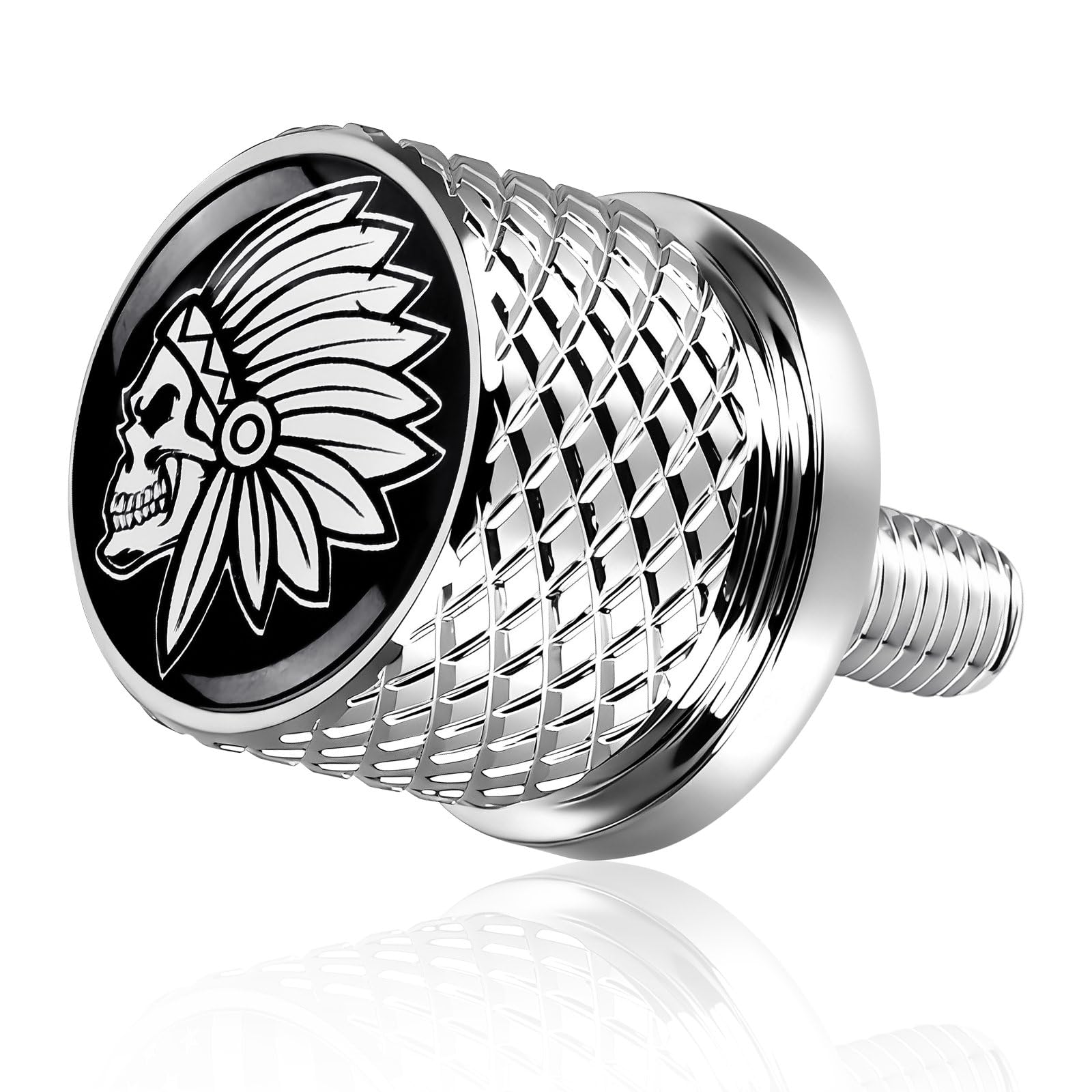 GUAIMIStainless Knurled Fender Rear Seat Bolt Screw for Indian Chief Roadmaster Scout 2015-2021 - Indian Skeleton-Chrome
