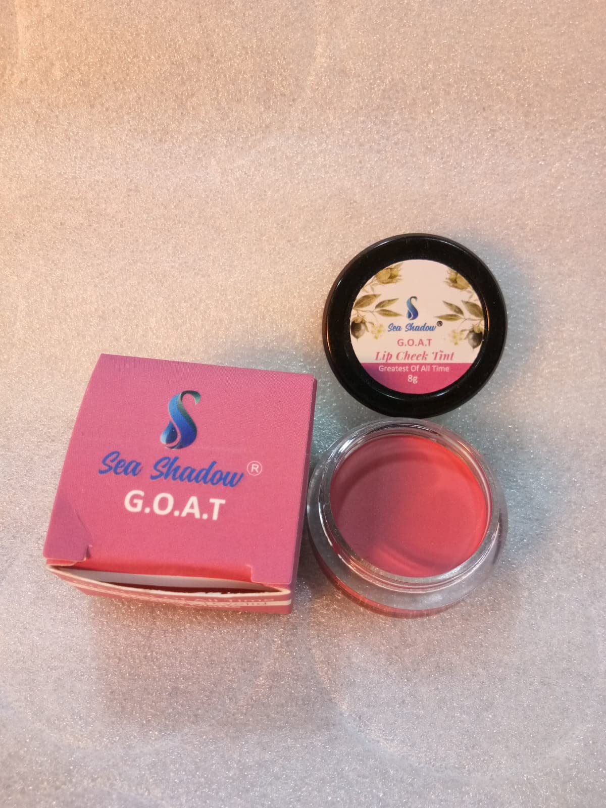 SEA SHADOW Rose Pink Lip Cheek Eyelid Goatlip Tint & Cheek Tint Multipot - Matte Finish, Long Lasting, Nourishing & Moisturizing