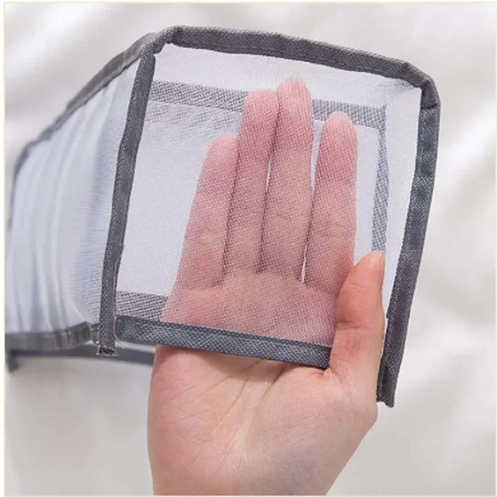 MRKU Boîte de Rangement pour sous-vêtements, Chaussettes et Soutiens-Gorge, compartimentée, Pliable, en Nylon Respirant, idéale pour la Maison ou Les dortoirs.