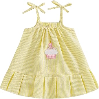 Baby Girl First Birthday Outfit Cake Smash Dress One Year Old Birthday Dress Summer Casual Dress