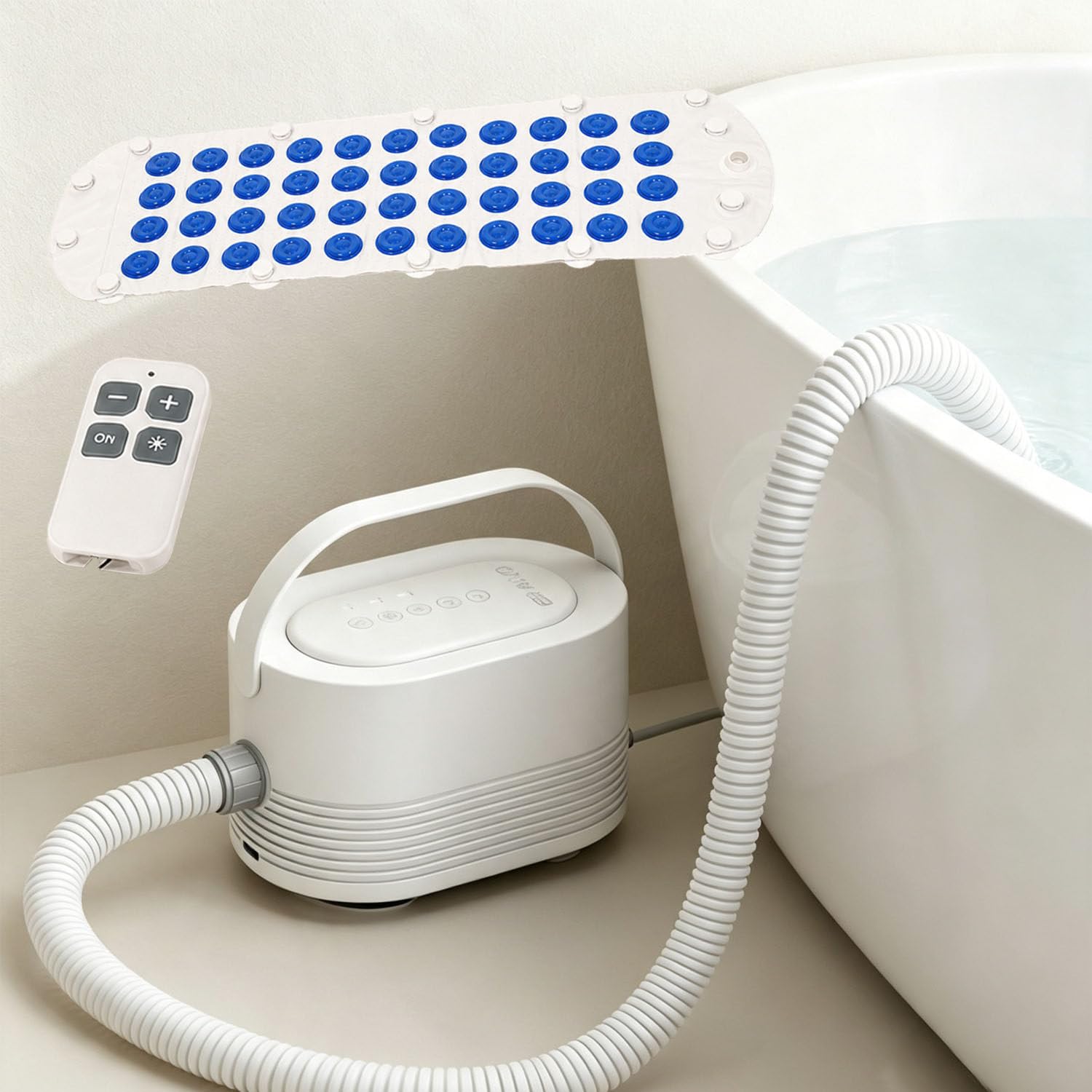 DowPie Portable Bathtub Spa Mat, Full-Body Bubble Hydrotherapy Mat for Relaxing 220v