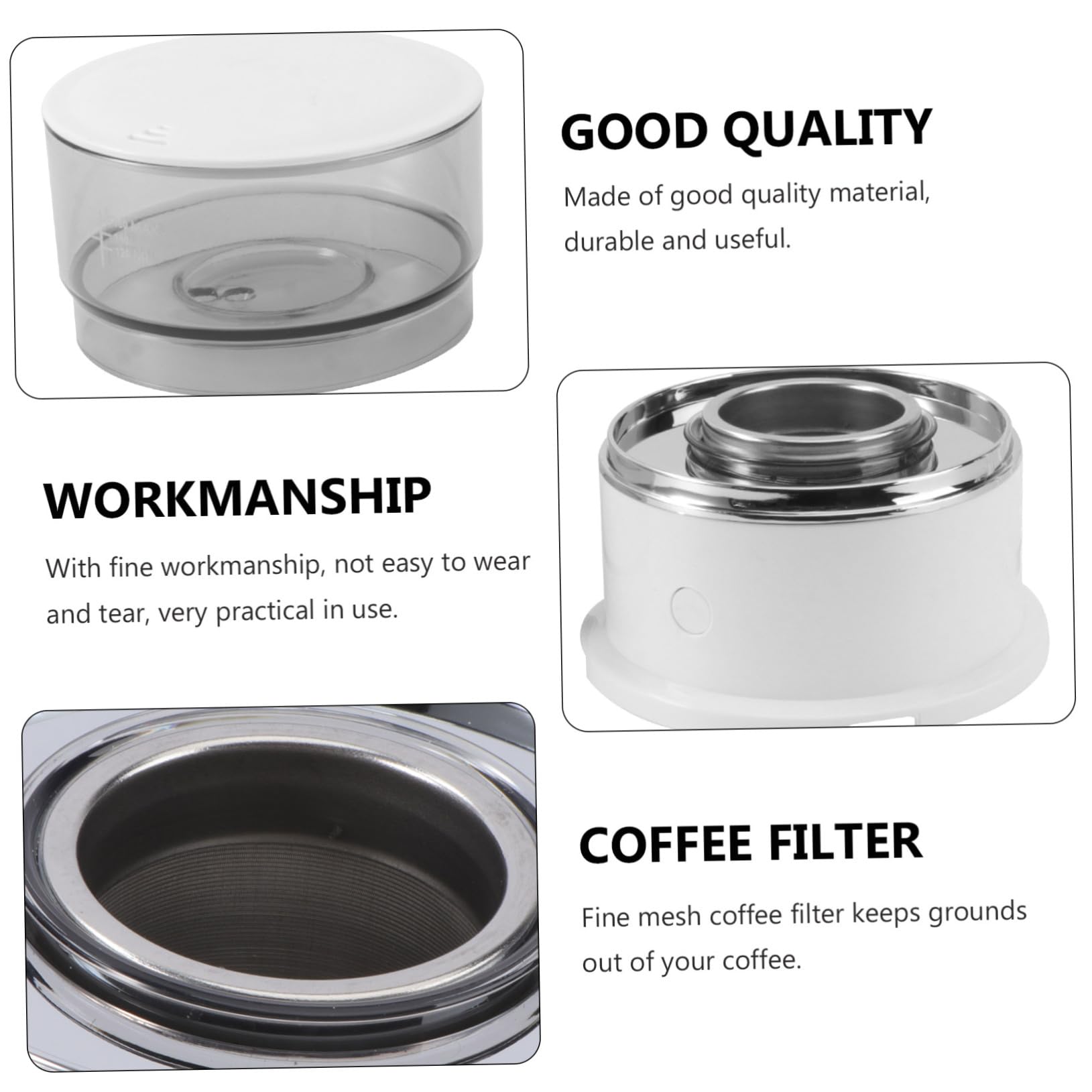 PRETYZOOM Macchina da Caffè Manuale a Goccia Filtro per Fondi Inclusi 160ml Stili multipli in Acciaio Inossidabile e Materiale Plastico Resistente Portatile per Casa e Outdoor