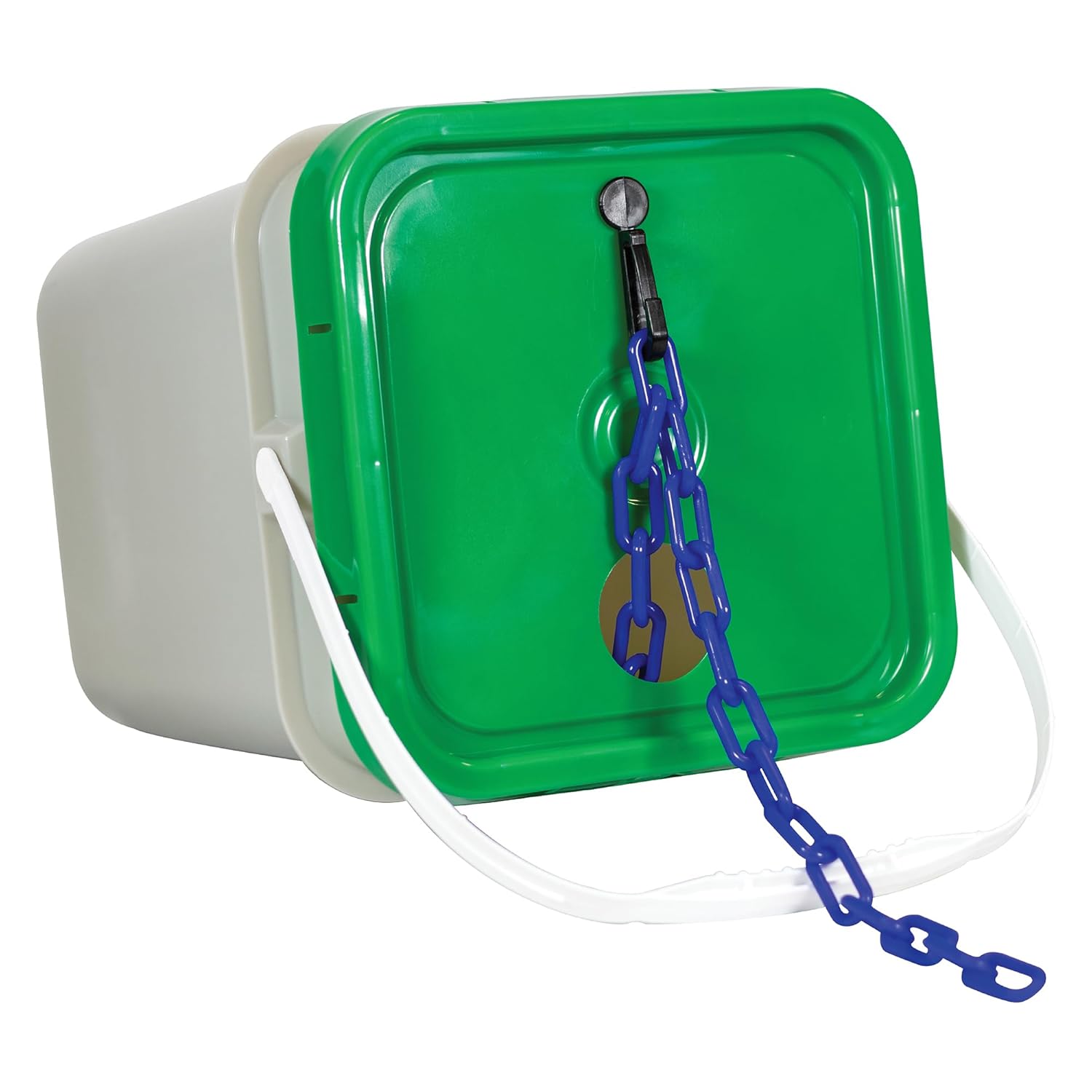Mr. Chain Plastic Barrier Chain Pail, Evergreen, 1.5-Inch Link Diameter, 300-Foot Length (30054-P)