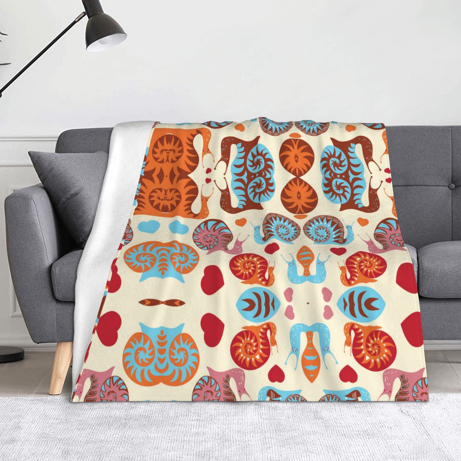 Couverture en flanelle escargot haut de gamme jeté de canapé chic